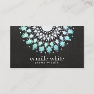 Tarjeta De Visita Elegante Aqua Blue Lotus FLower Belleza Natural