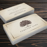 Tarjeta De Visita Elegante árbol de roble antiguo vintage<br><div class="desc">Haga una gran primera impresión con estas elegantes tarjetas de visita de roble. La identidad perfecta para una variedad de negocios o tarjetas de llamadas personales.</div>