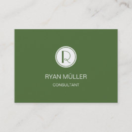 Tarjeta De Visita Elegante árbol profesional y monograma