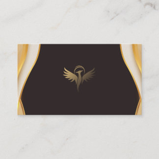 Tarjeta De Visita Elegante área de gerente de lujo moderno en oro y