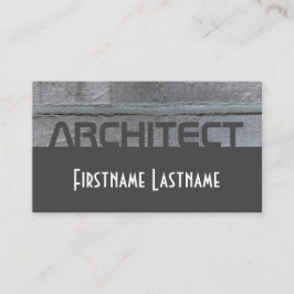 Tarjeta De Visita Elegante arquitecto de ladrillo gris de dos tonos