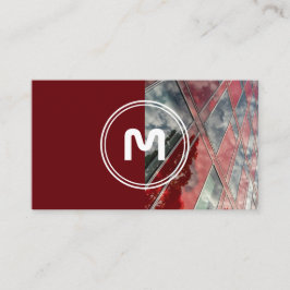 Tarjeta De Visita Elegante arquitectura de monograma de dos tonos