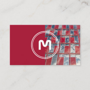 Tarjeta De Visita Elegante arquitectura de monograma de dos tonos