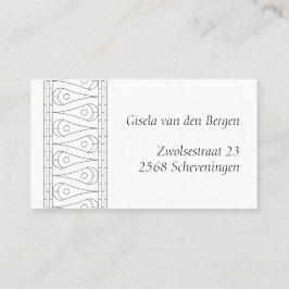 Tarjeta De Visita Elegante arte de líneas antiguas