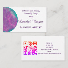 Tarjeta De Visita Elegante artista de acuarela colorida