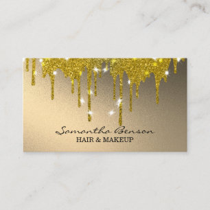 Tarjeta De Visita Elegante artista de maquillaje de glam