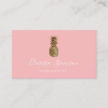 Elegante artista de maquillaje de piña dorada de b