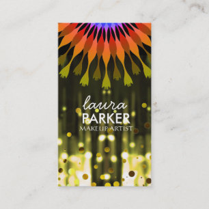 Tarjeta De Visita Elegante artista de maquillaje de Purpurina hueco 