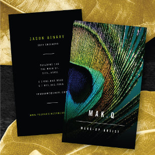 Tarjeta De Visita Elegante artista de maquillaje fotográfico de la p
