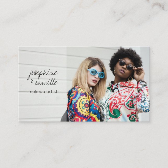 Tarjeta De Visita Elegante artista de maquillaje fotográfico Persona (Anverso)