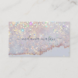 Tarjeta De Visita Elegante artista holográfico de maquillaje Purpuri