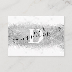Tarjeta De Visita Elegante artista moderno de maquillaje purpurina d