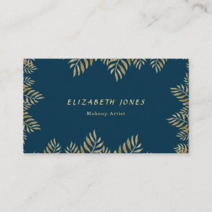 Tarjeta De Visita Elegante artista tropical de maquillaje