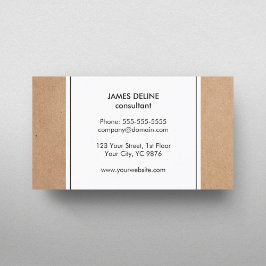 Tarjeta De Visita Elegante asesor blanco de cartón simple