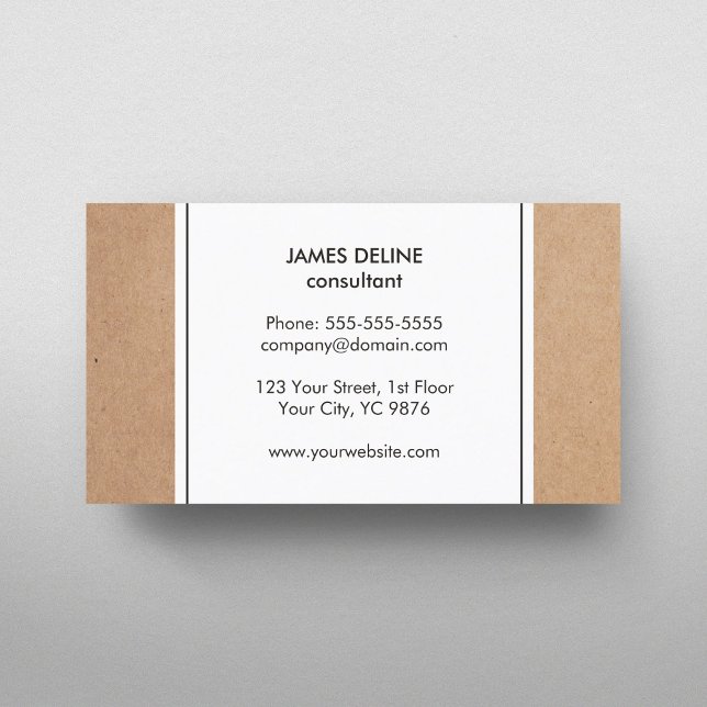 Tarjeta De Visita Elegante asesor blanco de cartón simple (Subido por el creador)