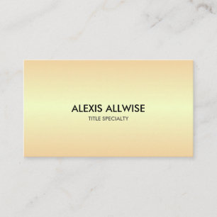Tarjeta De Visita Elegante aspecto metálico dorado
