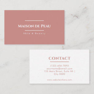 Tarjeta De Visita Elegante Atemporal Maison de Peaue Minimalista Sua