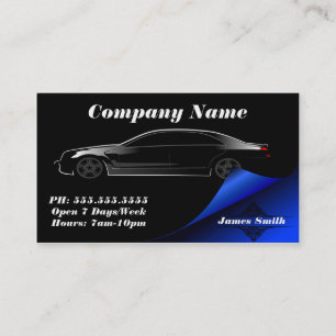 Tarjeta De Visita Elegante Automóvil Audaz Estilo UE