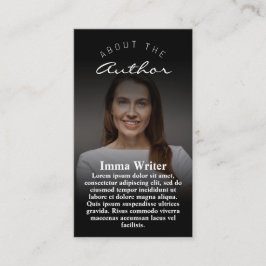 Tarjeta De Visita Elegante Autor Conoce y Saluda a Promo Vertical