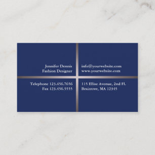 Tarjeta de visita elegante azul