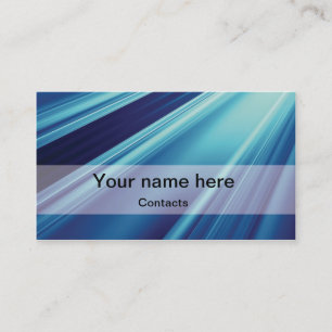 Tarjeta de visita elegante azul