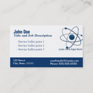 Tarjeta de visita elegante azul general