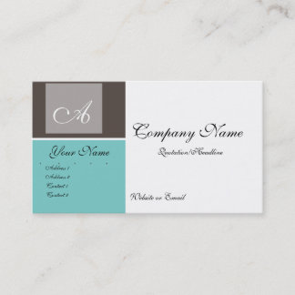 Tarjeta de visita elegante azul y gris