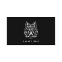 Elegante Barbería Polo de Barbería Lobo Plateado 