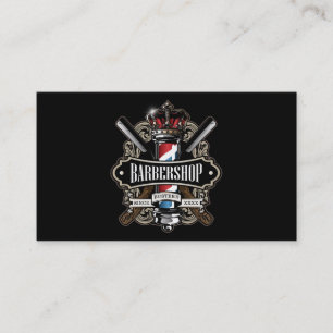 Tarjeta De Visita Elegante Barbershop Business Card Personalize