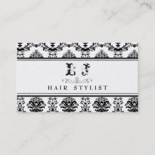 Tarjeta de visita elegante barroca del salón de