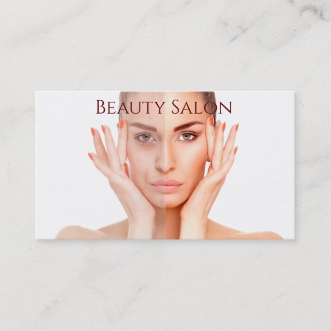 Tarjeta De Visita  Elegante Beauty Salon Visitenkarte (Anverso)