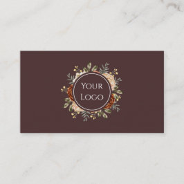 Tarjeta De Visita Elegante Belleza Floral de Acuarela y Eventos 