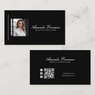 Tarjeta De Visita Elegante Belleza y diseño de cuidado de la piel