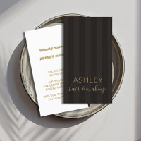 Elegante Black Gray Stripes Gold Hair Makeup