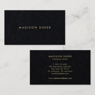 Tarjeta De Visita Elegante Black Modern Luxury