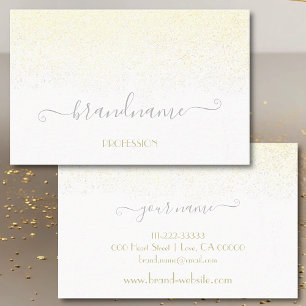 Tarjeta De Visita Elegante blanco con profesional de lluvia Purpurin