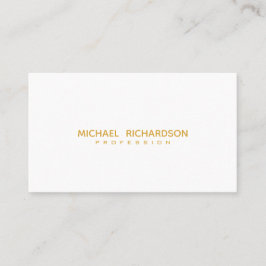 Tarjeta De Visita Elegante blanco dorado