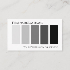 Tarjeta De Visita Elegante blanco negro abstracto formas modernas QR