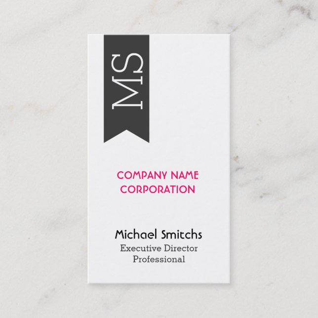 Tarjeta De Visita Elegante Blanco Profesional Personal Moderno (Anverso)