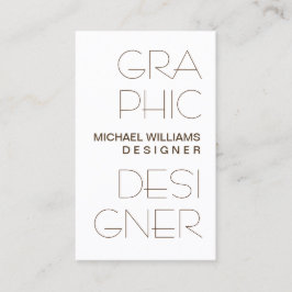 Tarjeta De Visita Elegante Blanco Simple Diseño Gráfico Profesional
