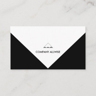 Tarjeta De Visita Elegante Blanco y Negro