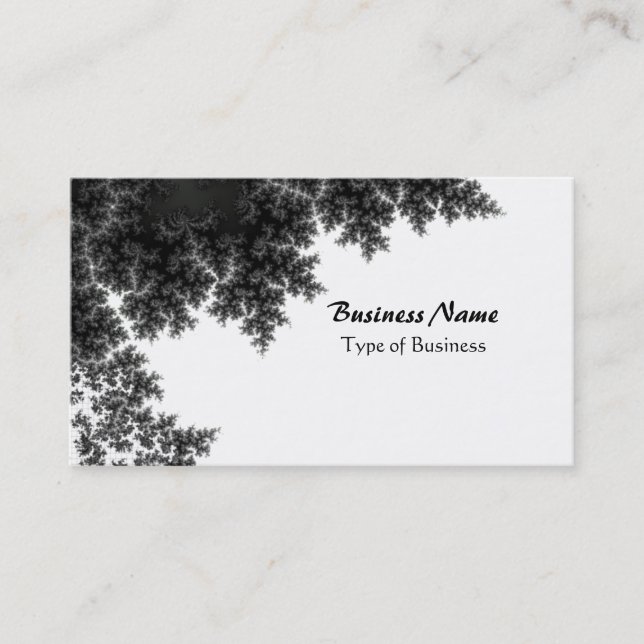 Tarjeta De Visita Elegante Blanco y Negro (Anverso)