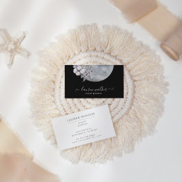 Tarjeta de visita elegante Blue Full Moon