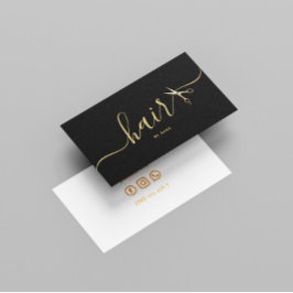 Tarjeta De Visita Elegante Boda de estilo hairístico