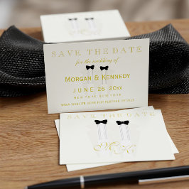 Tarjeta De Visita Elegante Boda De Tuxedo Groom Salven Las Cartas De