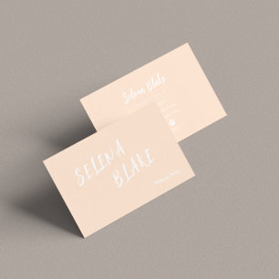 Tarjeta De Visita Elegante Boho Creamy - Estética de la Moda de moda