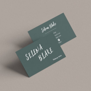 Tarjeta De Visita Elegante Boho green - Estética de Moda de moda