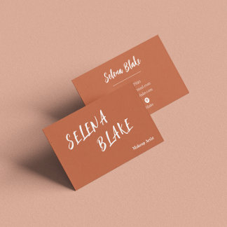 Tarjeta De Visita Elegante Boho Minimalista - Estética de Moda de mo