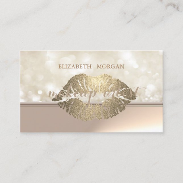 Tarjeta De Visita Elegante Bokeh Chic Profesional (Anverso)