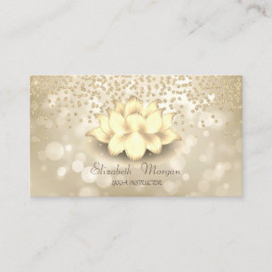 Tarjeta De Visita Elegante Bokeh Moderno, diamantes de oro